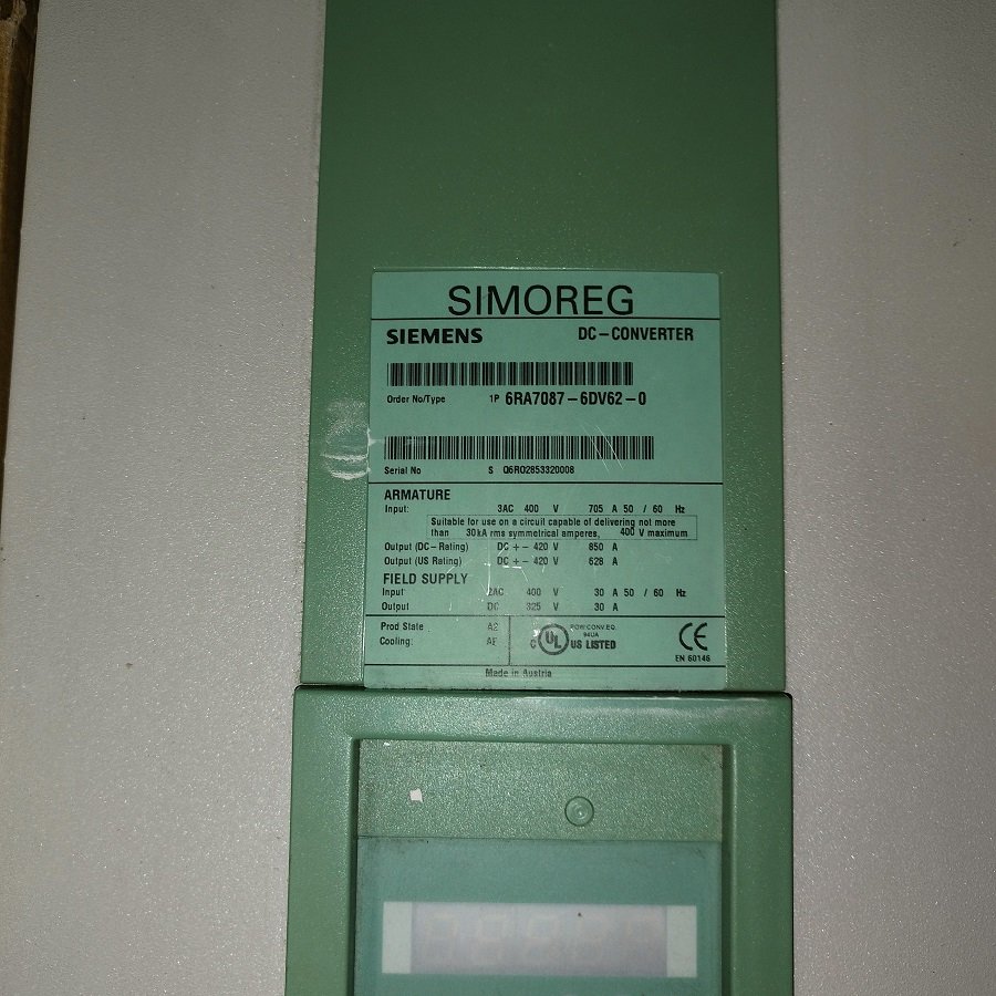 SIEMENS SIMOREG DC CONVERTER – 6RA7087-6DV62-0 — 6RA7087 6DV62 0 - Imagen 2