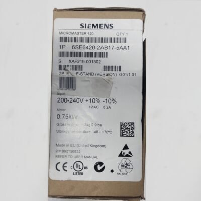 SIEMENS MICROMASTER 420 – 6SE6420-2AB17-5AA1 – 6SE6 420-2AB17-5AA1 – INVERTER MOTOR