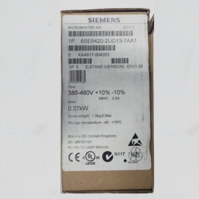 SIEMENS MICROMASTER 420 – 6SE6420-2UD13-7AA1 – 6SE6 420-2UD13-7AA1 – INVERTER MOTOR