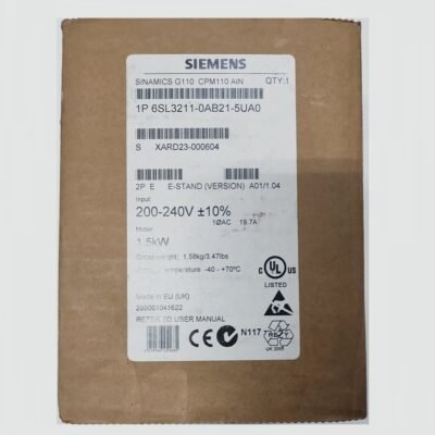 SIEMENS SINAMICS G110 CPM110 AIN – 6SL3211-0AB21-5UA0 – 1,5 KW INVERTER – 6SL3 211-0AB21-5UA0