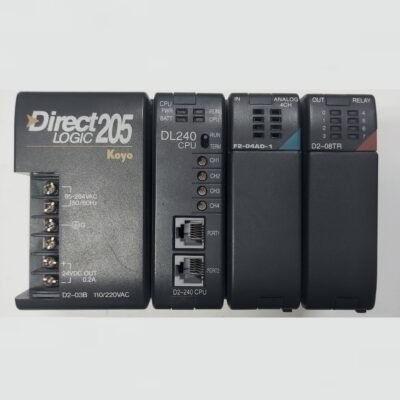 KOYO DIRECT LOGIC 205 – D2-03B + DL240 CPU – D2-240 + F2-04AD-1 ANALOG 4 CH + D2-08TR OUT RELAY