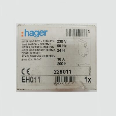 HAGER EH011 INTERRUPTOR HORARIO + RESERVA – TIME SWITCH RESERVE