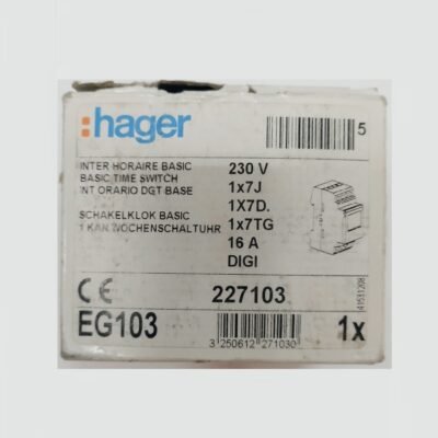 HAGER EG103 – 227103 INTERRUPTOR HORARIO BASICO TIME SWITCH