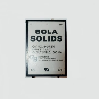 SOLA SOLIDS CAT. NO. 84-05-210 – SOLID STATE RELAY – 84 05 210 – RELE SOLIDO