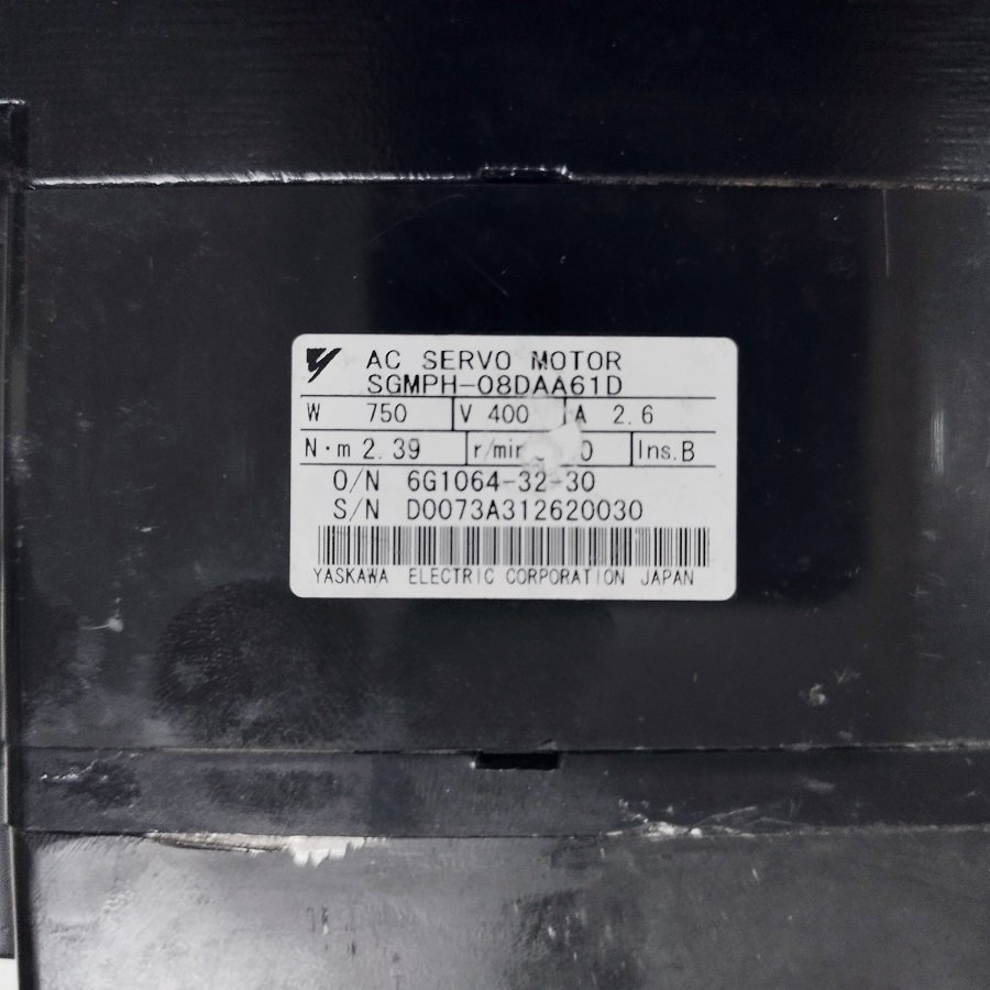 YASKAWA SGMPH-08DAA61D – 750 W – 3000 RPM – AC SERVO MOTOR OMRON SGMPH 08DAA61D - Imagen 5
